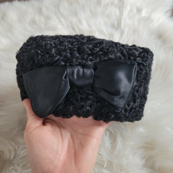 Black Vintage Women's Winter Trapper Snow Hat One Size Business Formal Women - Picture 2 of 8